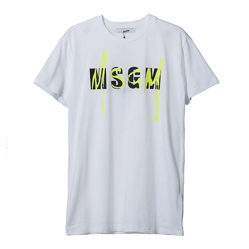 [라벨루쏘] [MSGM 키즈]  로고 반팔 티셔츠 022088 001 (12-14)