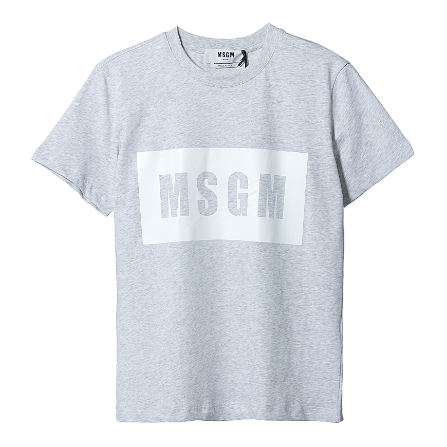 [라벨루쏘] [MSGM]  박스 로고 반팔 티셔츠 2841MDM95 207296 94