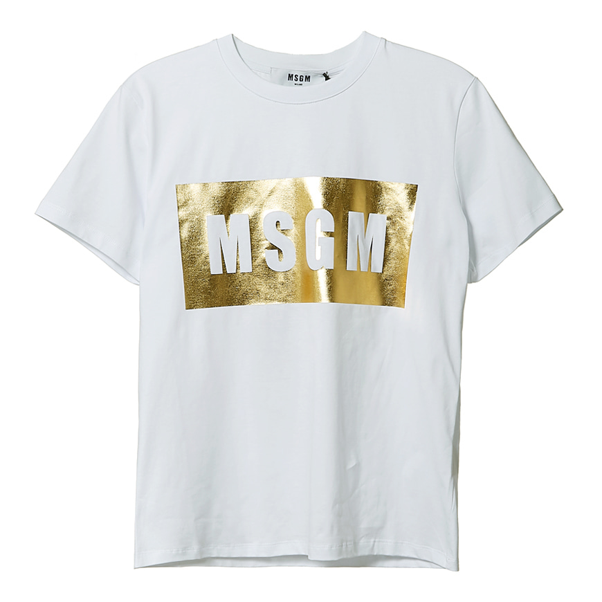 [라벨루쏘] [MSGM]  로고 반팔 티셔츠 2841MDM95 207298 01A
