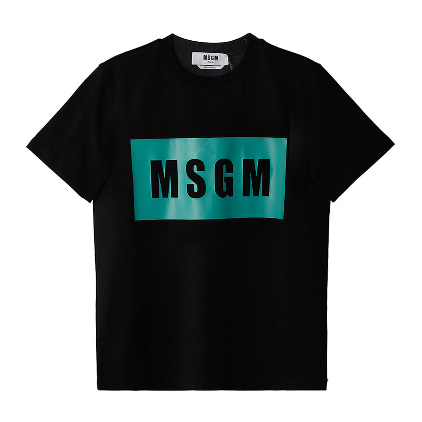 [라벨루쏘] [MSGM]  박스 로고 여성 티셔츠 3041MDM95 217298 99A