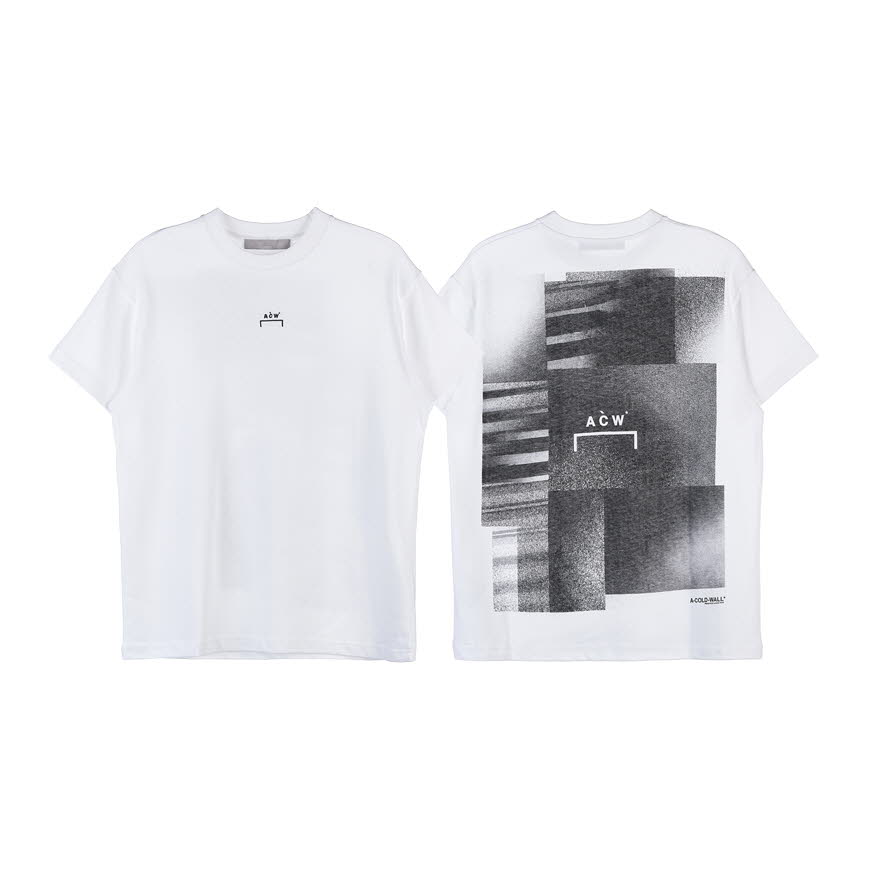 [어콜드월] <br>남성 에센셜 그래픽 티셔츠<br>ACWMTS079 WHITE